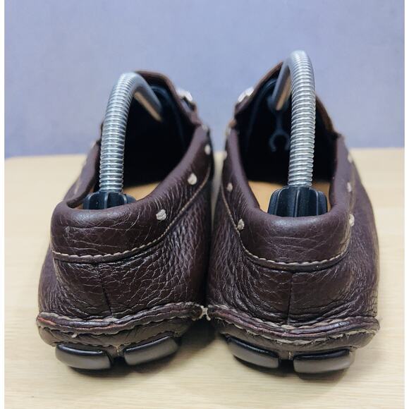 PRADA Driving Loafers Mens 2D 2172 Brown Leather Slip On Shoes Size 9.5 - Picture 5 of 10